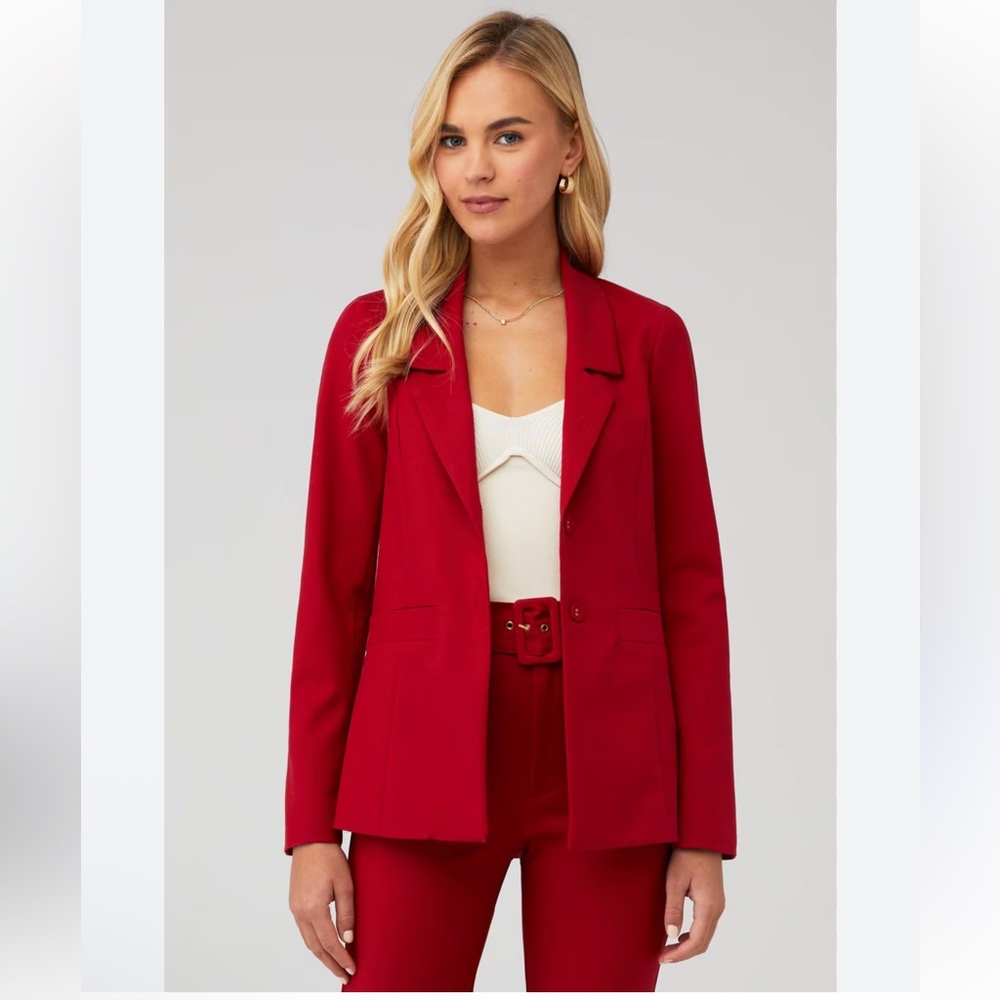 New! Show Me Your MuMu Vibrant Red Blazer
